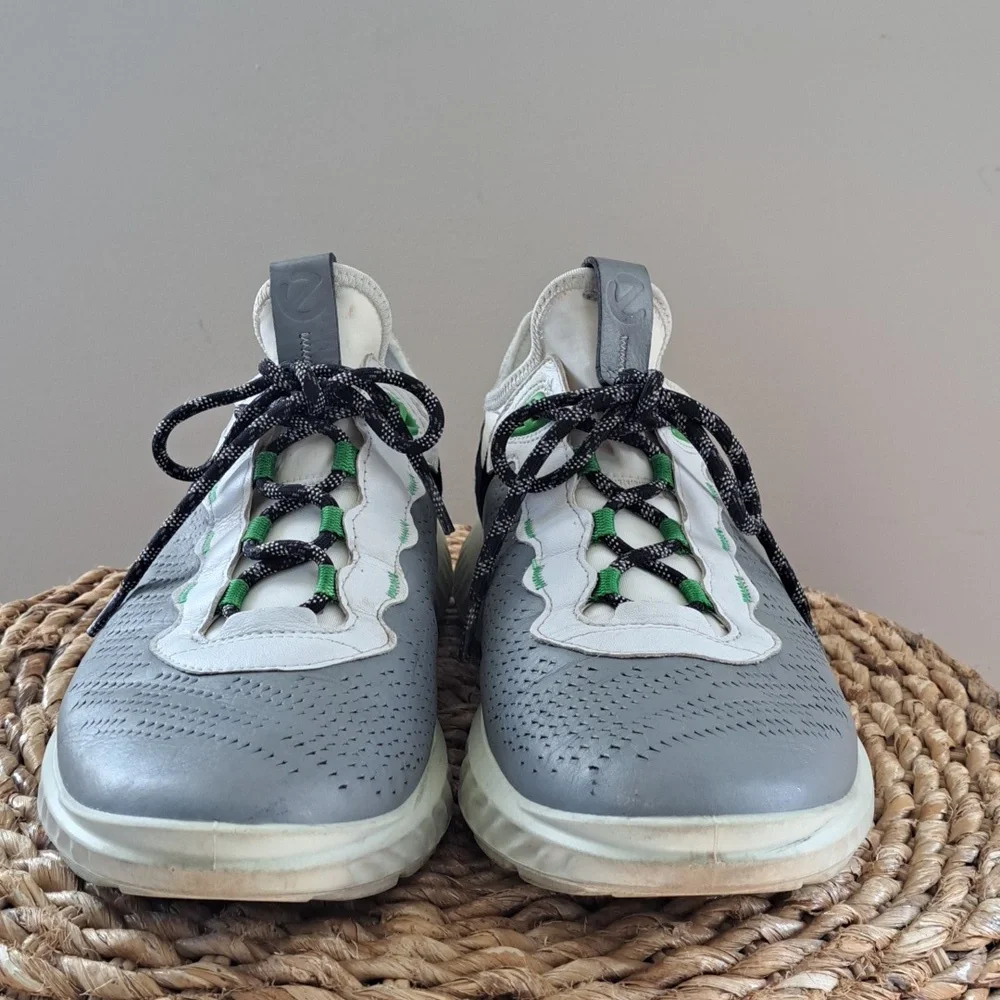 Ecco‎ Mens Athletic/Training/Walking Grey Leather Sneakers EU44/US10-10.5